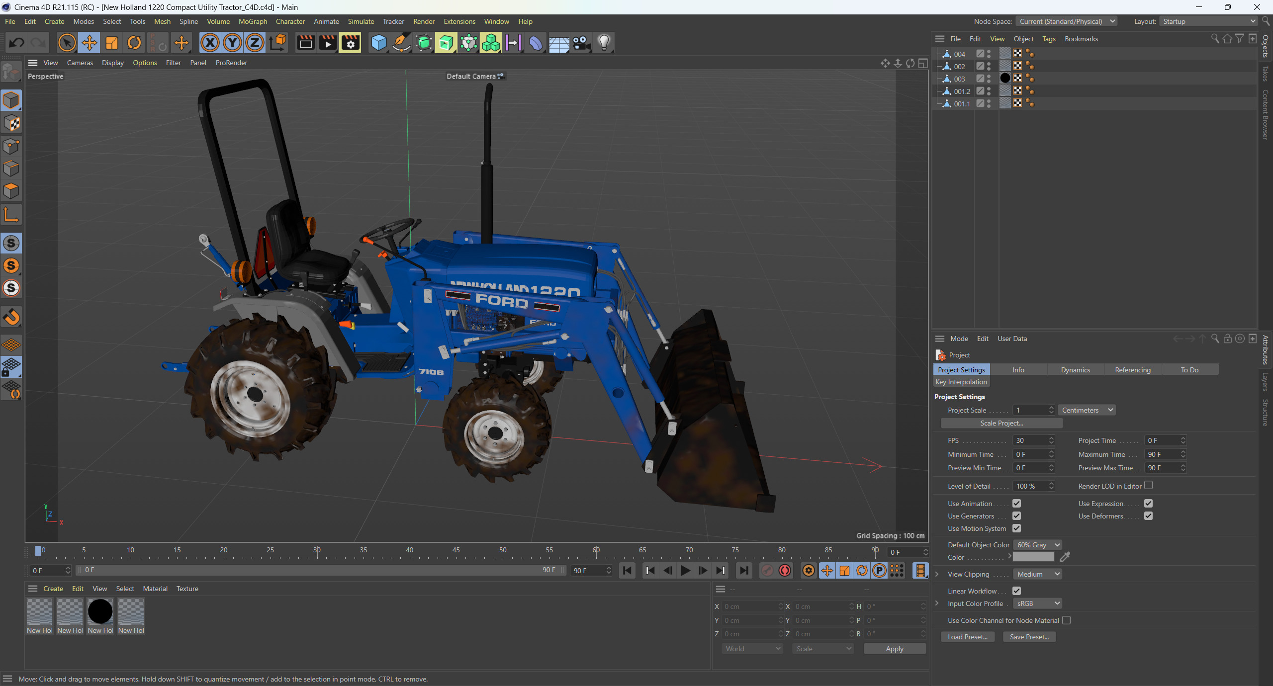 New Holland 1220 Compact Utility Tractor 3D model_26