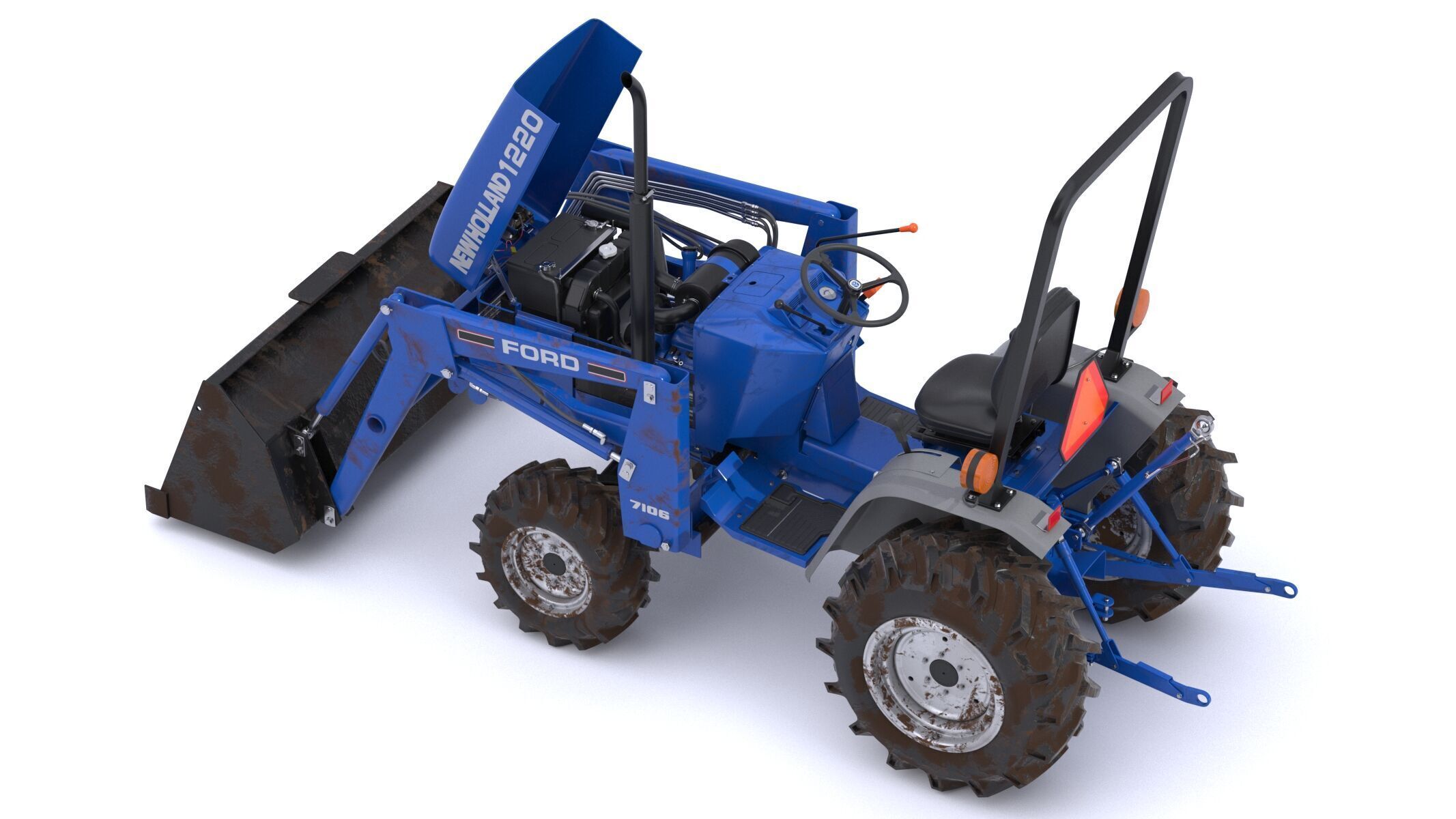 New Holland 1220 Compact Utility Tractor 3D model_17