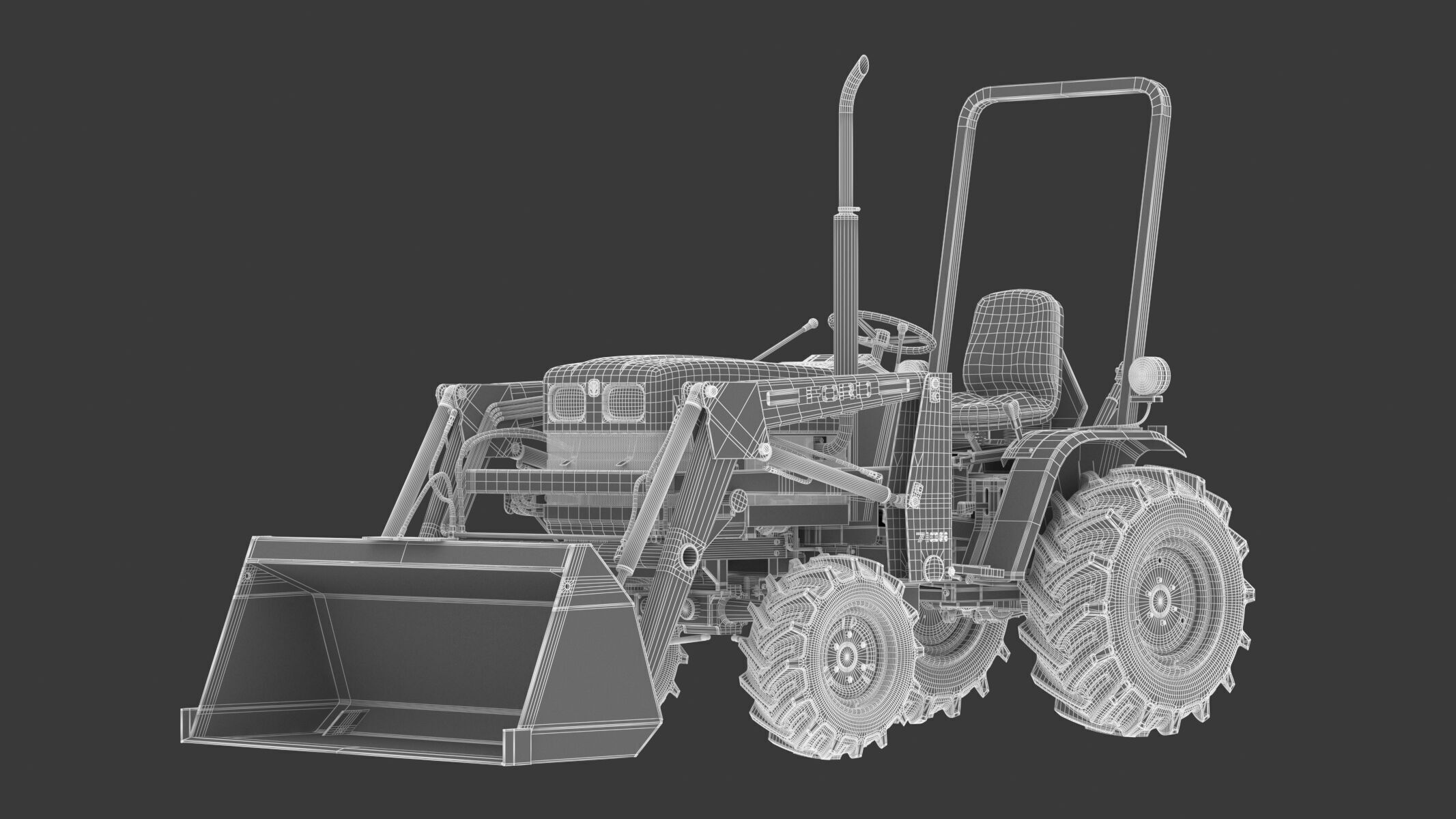 New Holland 1220 Compact Utility Tractor 3D model_1