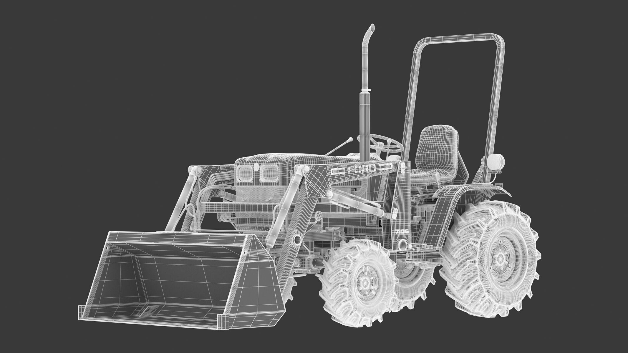 New Holland 1220 Compact Utility Tractor 3D model_2