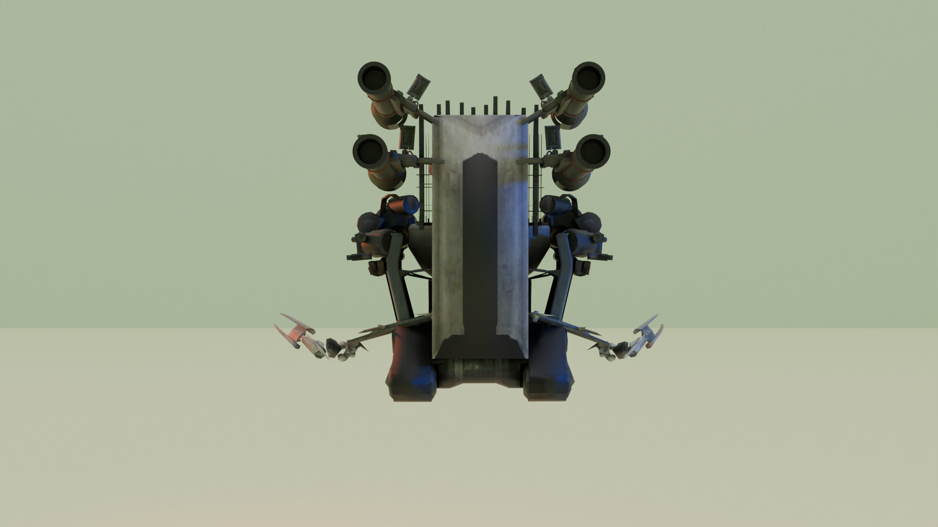 rocket laser claw skibidi toilet 3D model_3