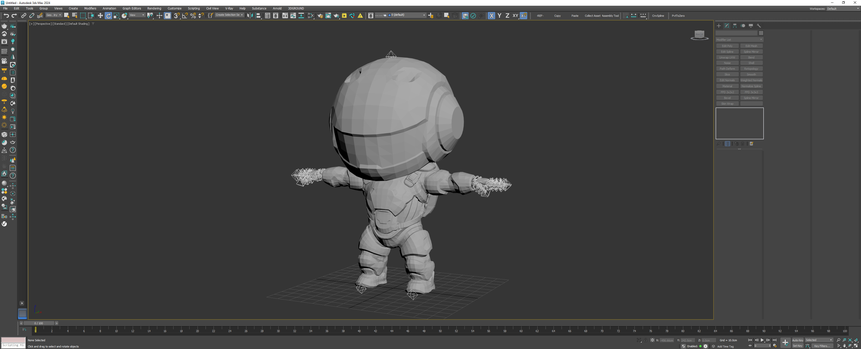 Cute Robot White Low-poly 3D model_22