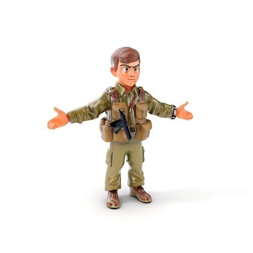 D Soldier Kid Character Rigged and Animated for Games Low-poly 3D model