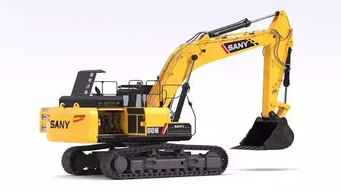 Sany SY500H Large Excavator 3D model