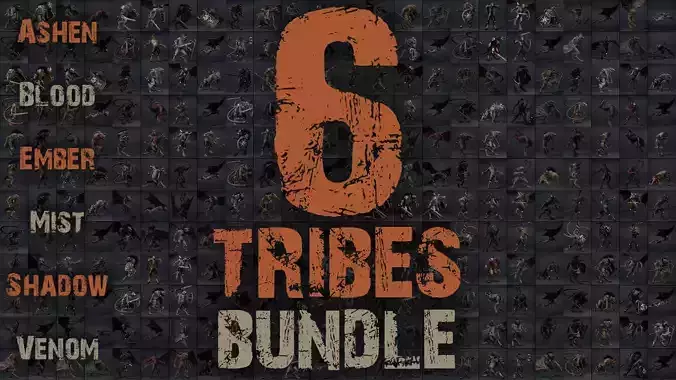 6 Tribes Bundle Part 1 3D Model Collection