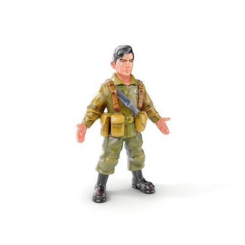 D Soldier Character Model Rigged and Animated Low-poly 3D model