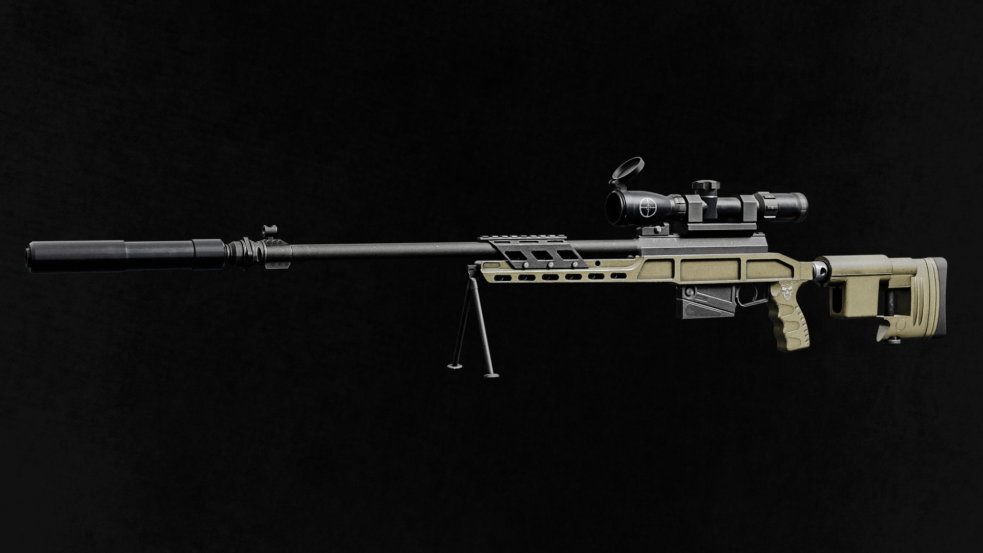 Russian Modern Sniper Rifle SV98 Low-poly 3D model_2