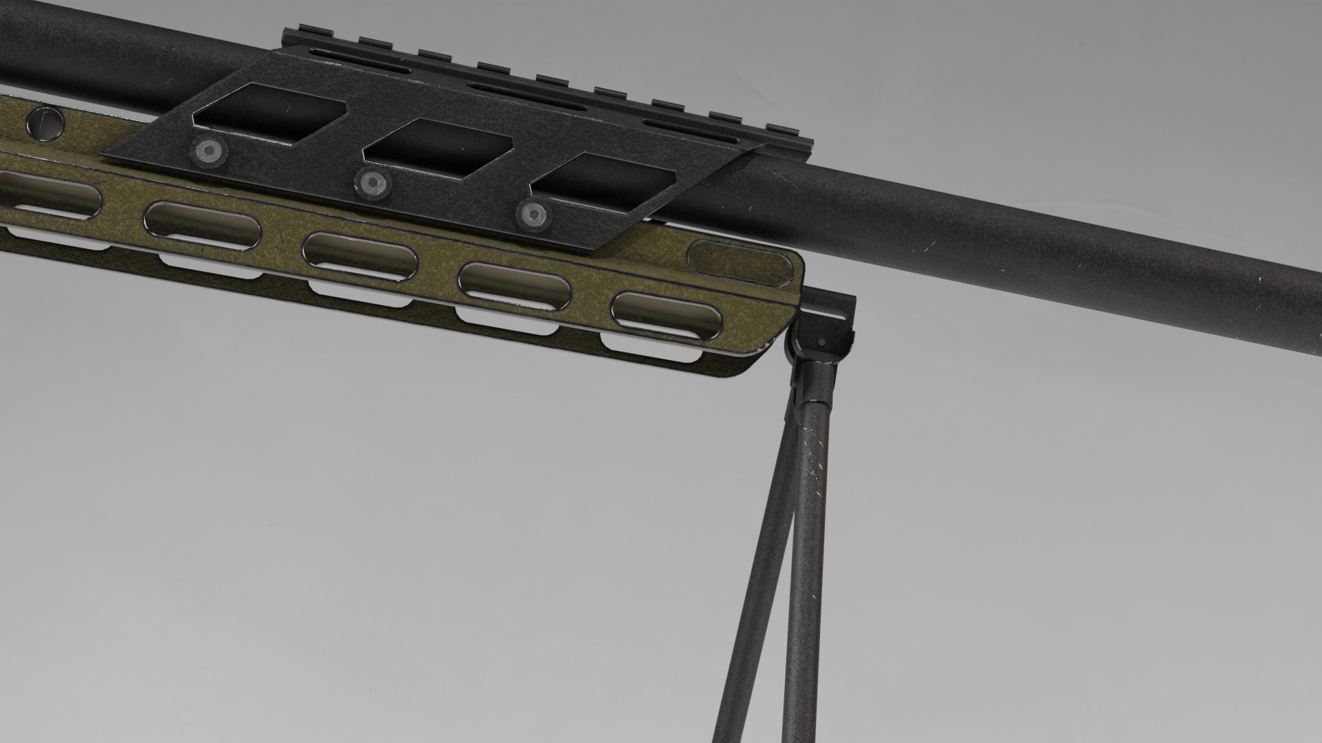 Russian Modern Sniper Rifle SV98 Low-poly 3D model_7