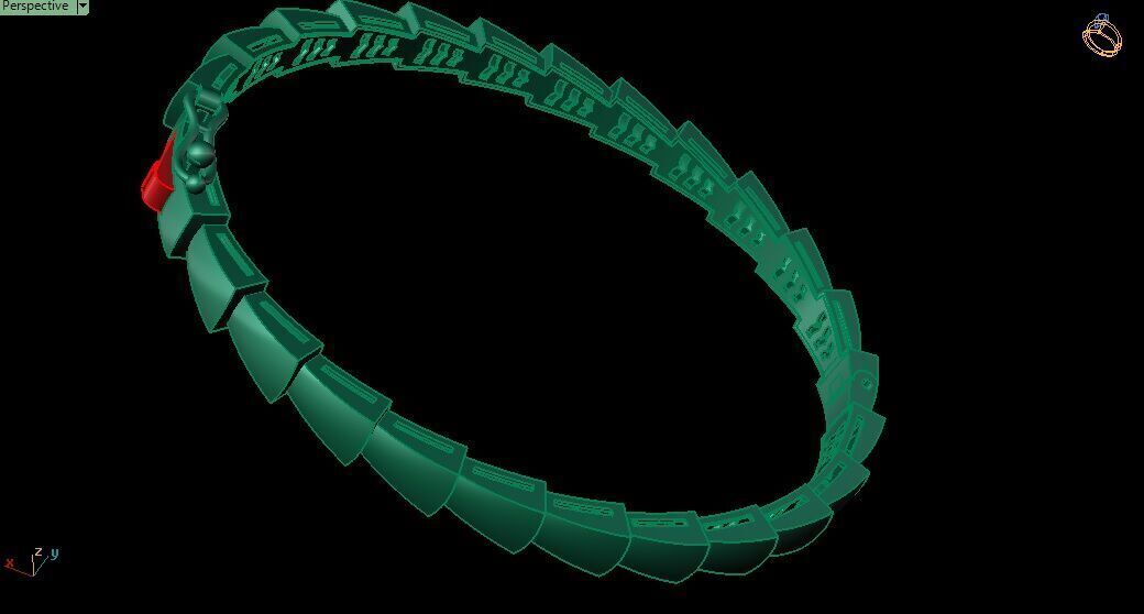 Bracelet 0036 - Sanke Bangle 3D print model_13