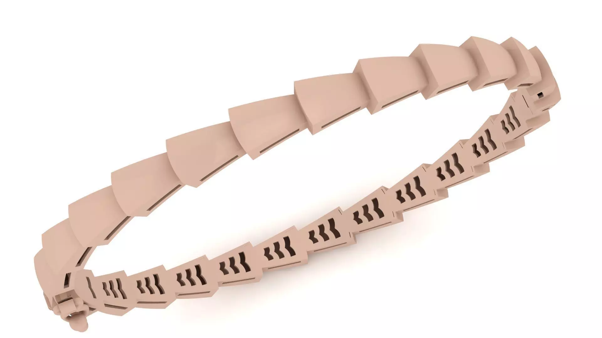 Bracelet 0036 - Sanke Bangle 3D print model_0