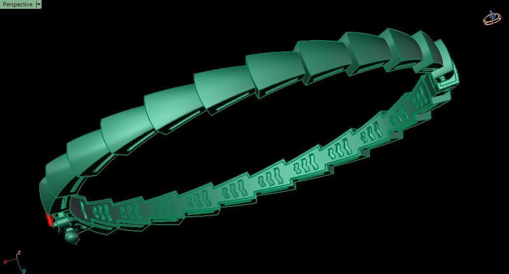 Bracelet 0036 - Sanke Bangle 3D print model_8