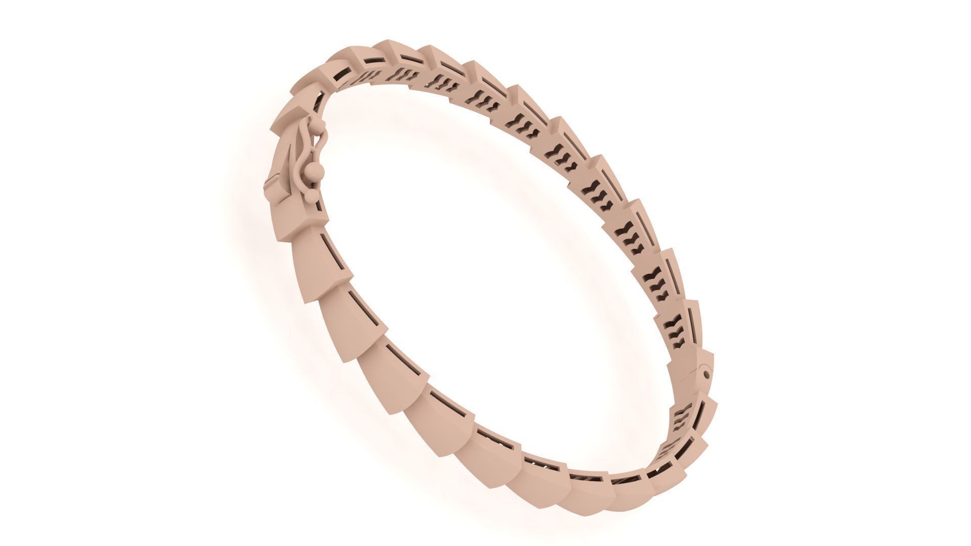 Bracelet 0036 - Sanke Bangle 3D print model_5