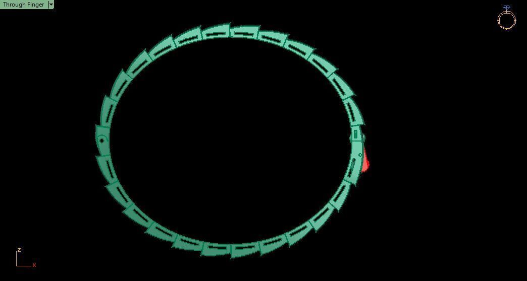 Bracelet 0036 - Sanke Bangle 3D print model_11