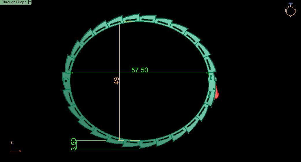 Bracelet 0036 - Sanke Bangle 3D print model_12