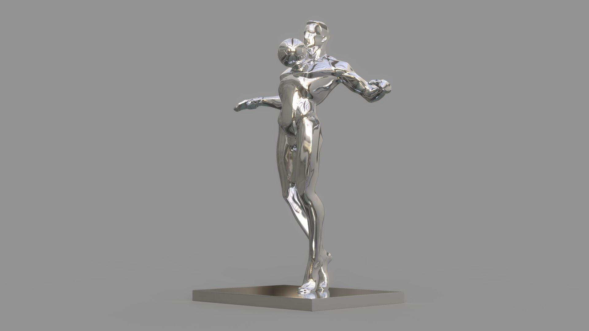 Soccer player 3D model_2