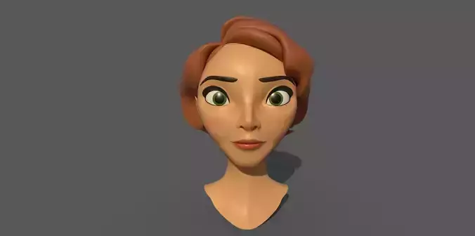 Low Poly Lady face 