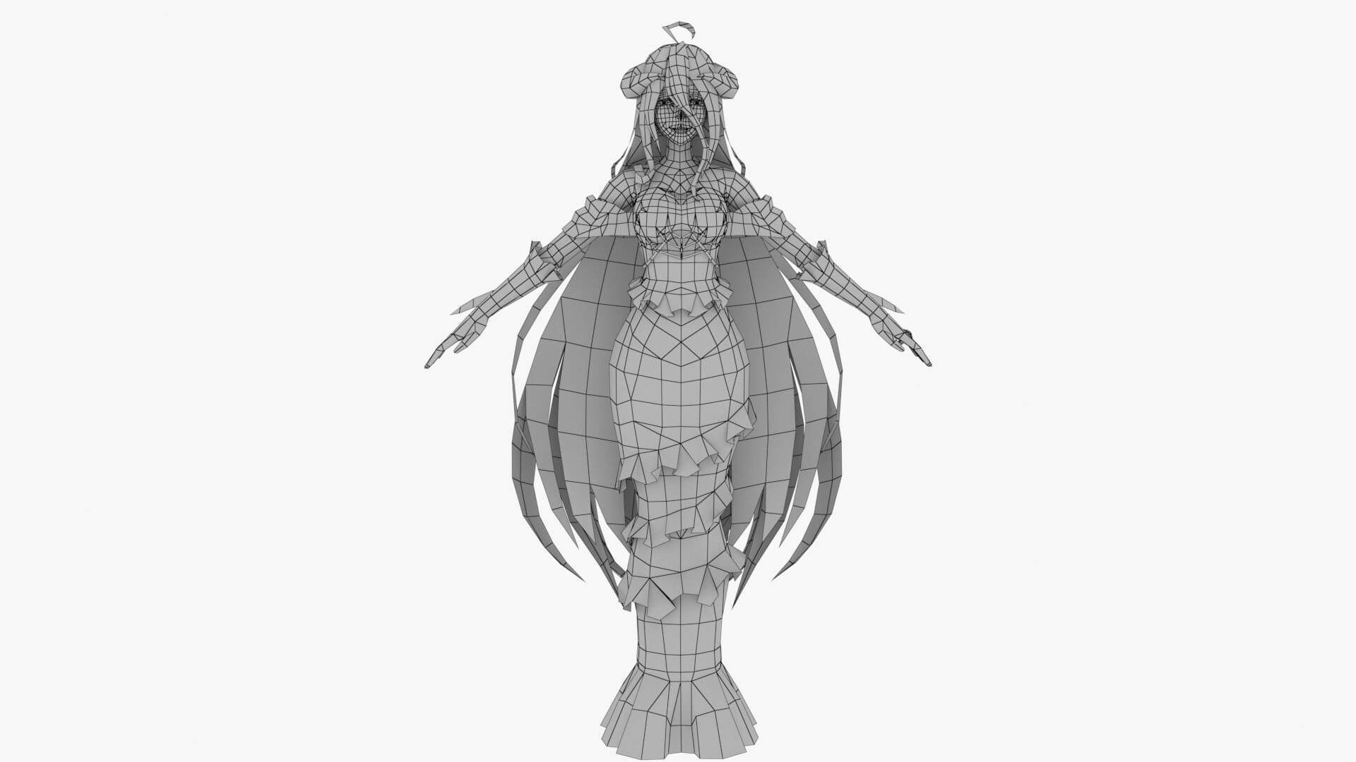Albedo Overworld anime 3D print model_5