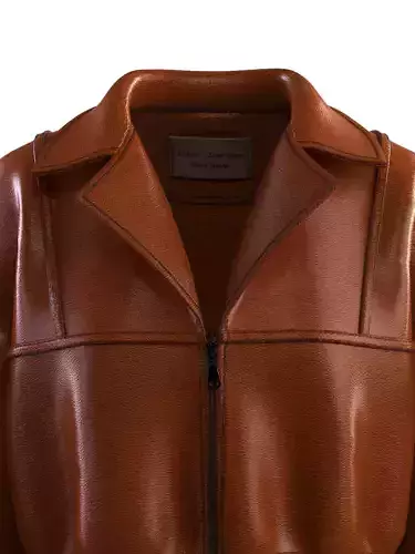 Leather Dress Coat Low-poly 3D model