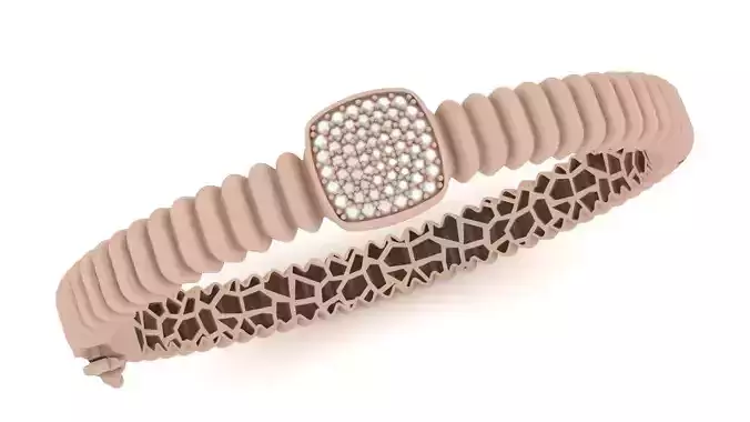 Bracelet - Bangle - round - diamonds - Spiral 001