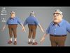 Cartoon male character Randolph base mesh Low-poly 3D model_1