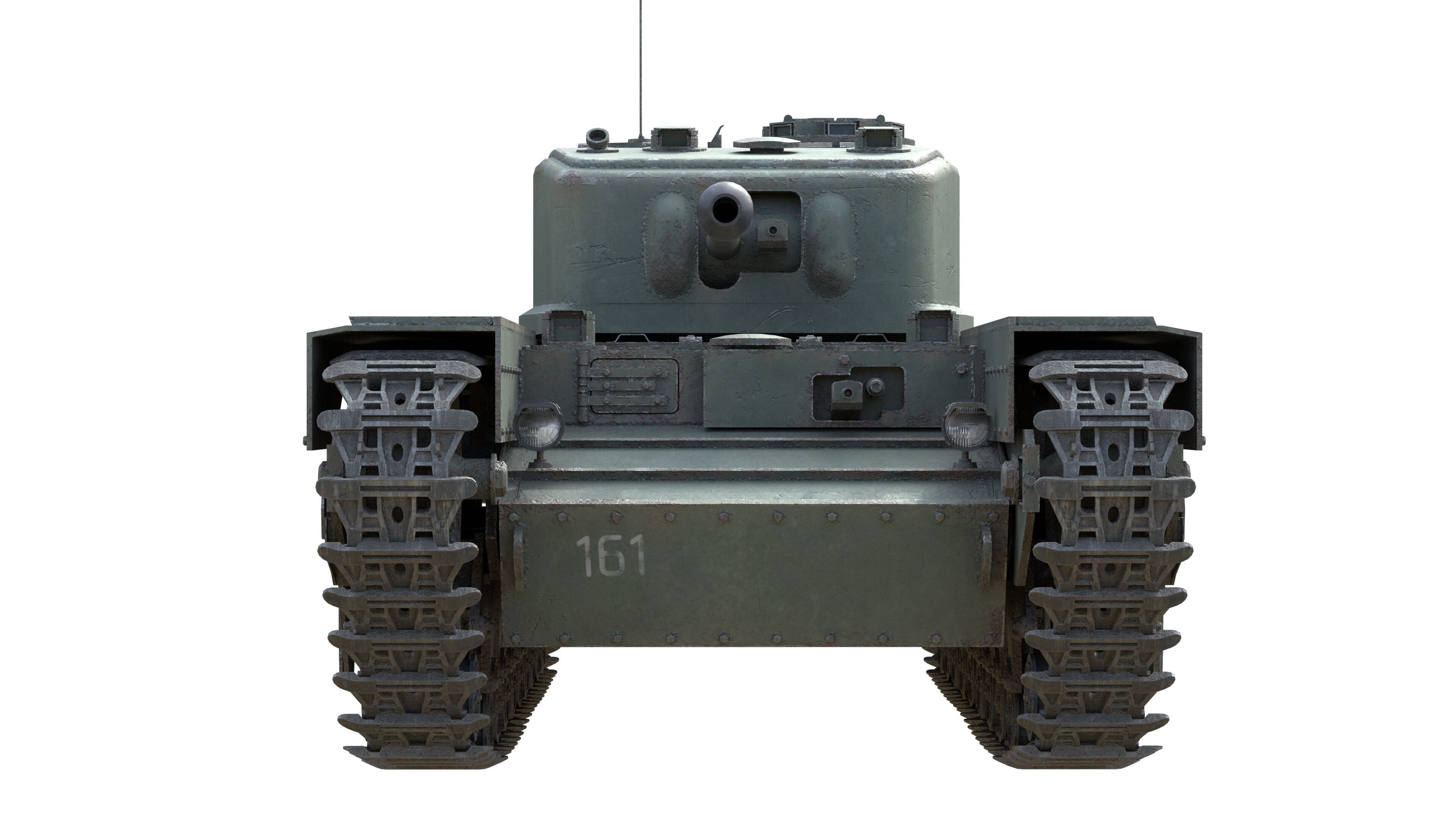 Churchill Mk IV Infantry Tank Low-poly 3D model_7