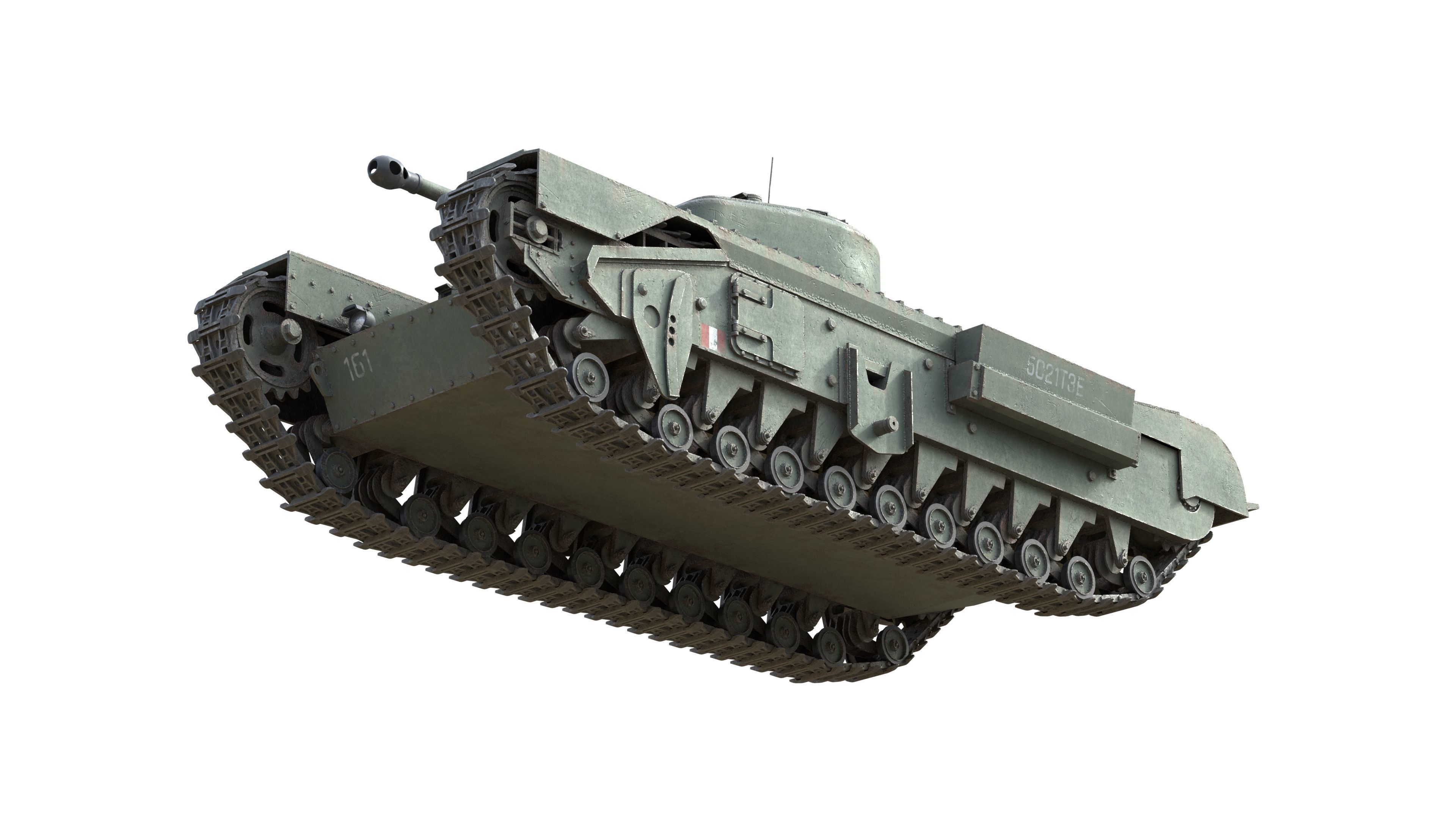 Churchill Mk IV Infantry Tank Low-poly 3D model_9