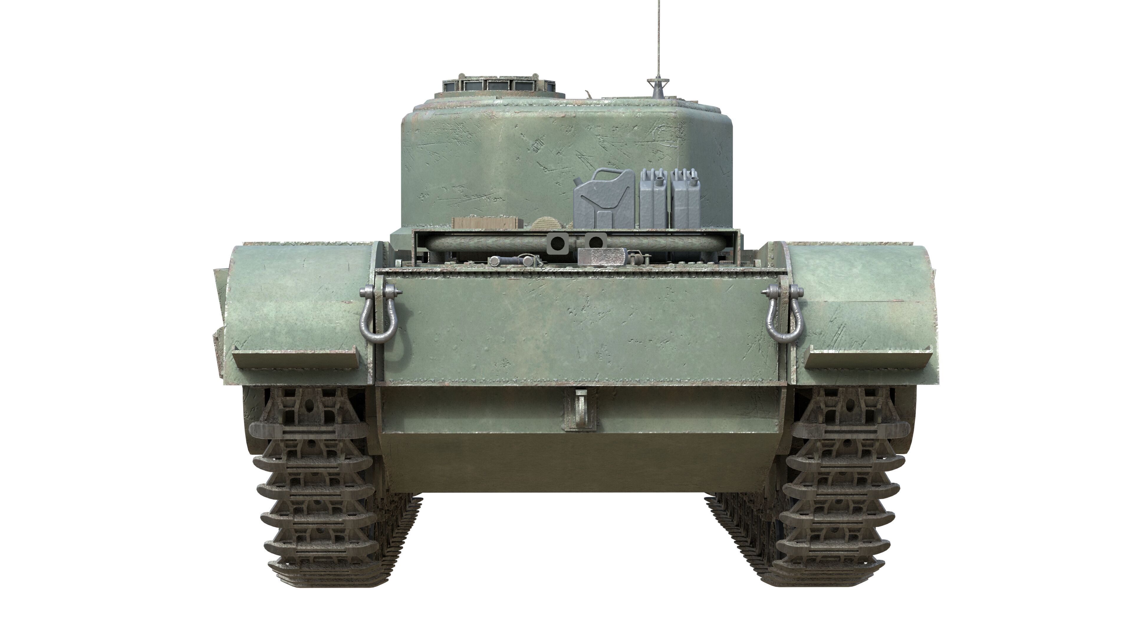 Churchill Mk IV Infantry Tank Low-poly 3D model_8
