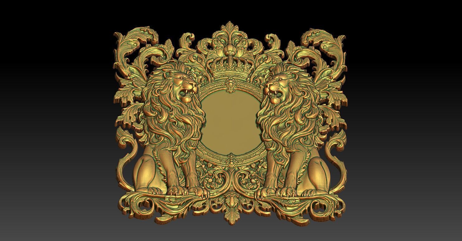 3 Lion CNC Relief Model 3D print model_3