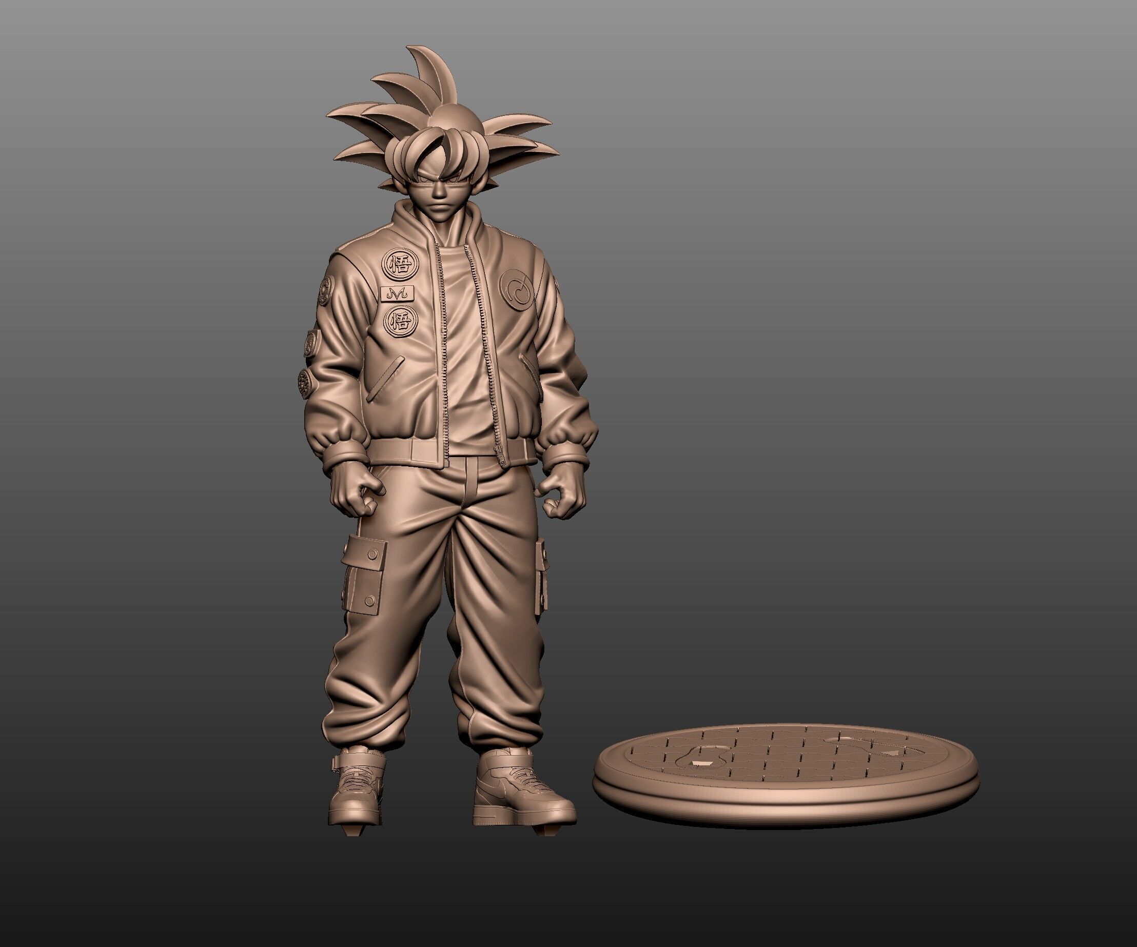 Cool side of Goku 3D print model_5