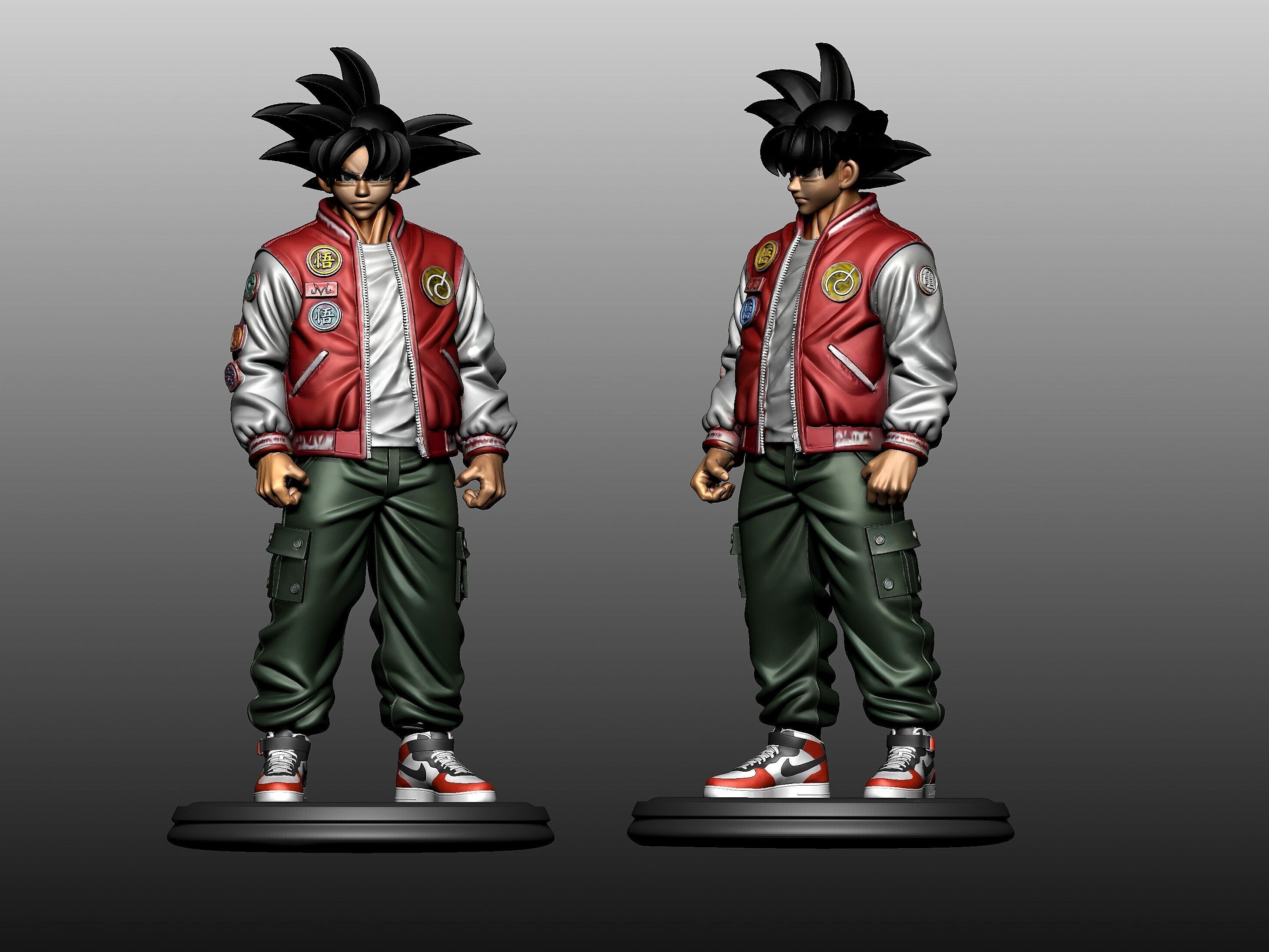 Cool side of Goku 3D print model_3