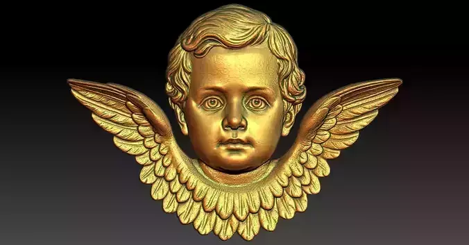2 angel CNC Relief Model 3D print model