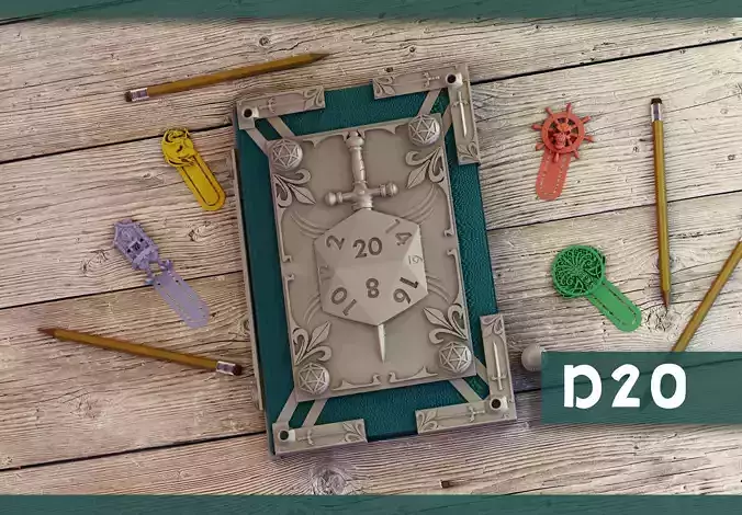 D20 Book Cover 3D print model