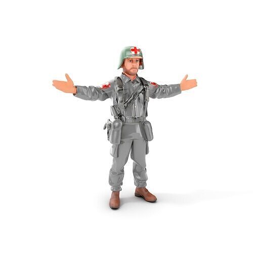Combat Medic Character Rigged and Animated for D Projects Low-poly 3D model