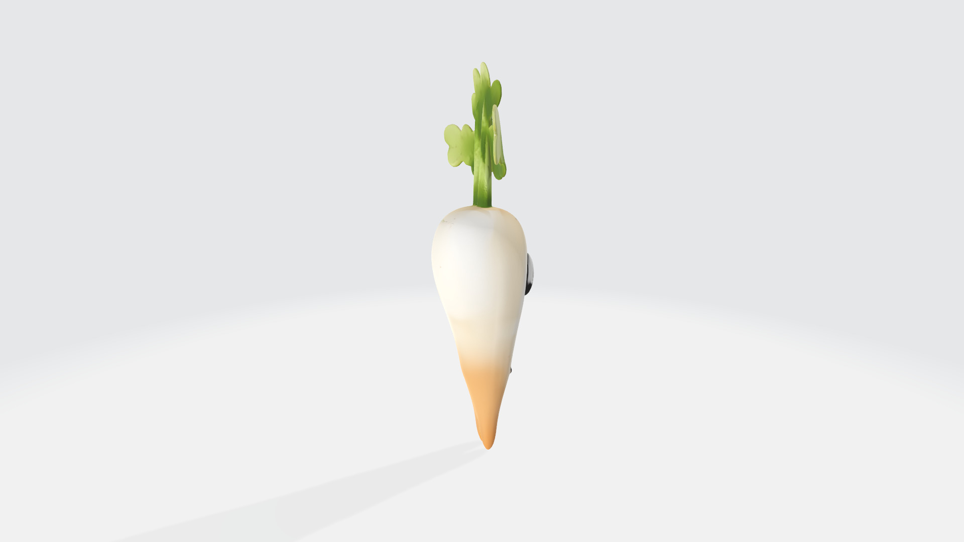 Cute Parsnip Character 3D Model High Poly Stylized Vegetable 3D model_5