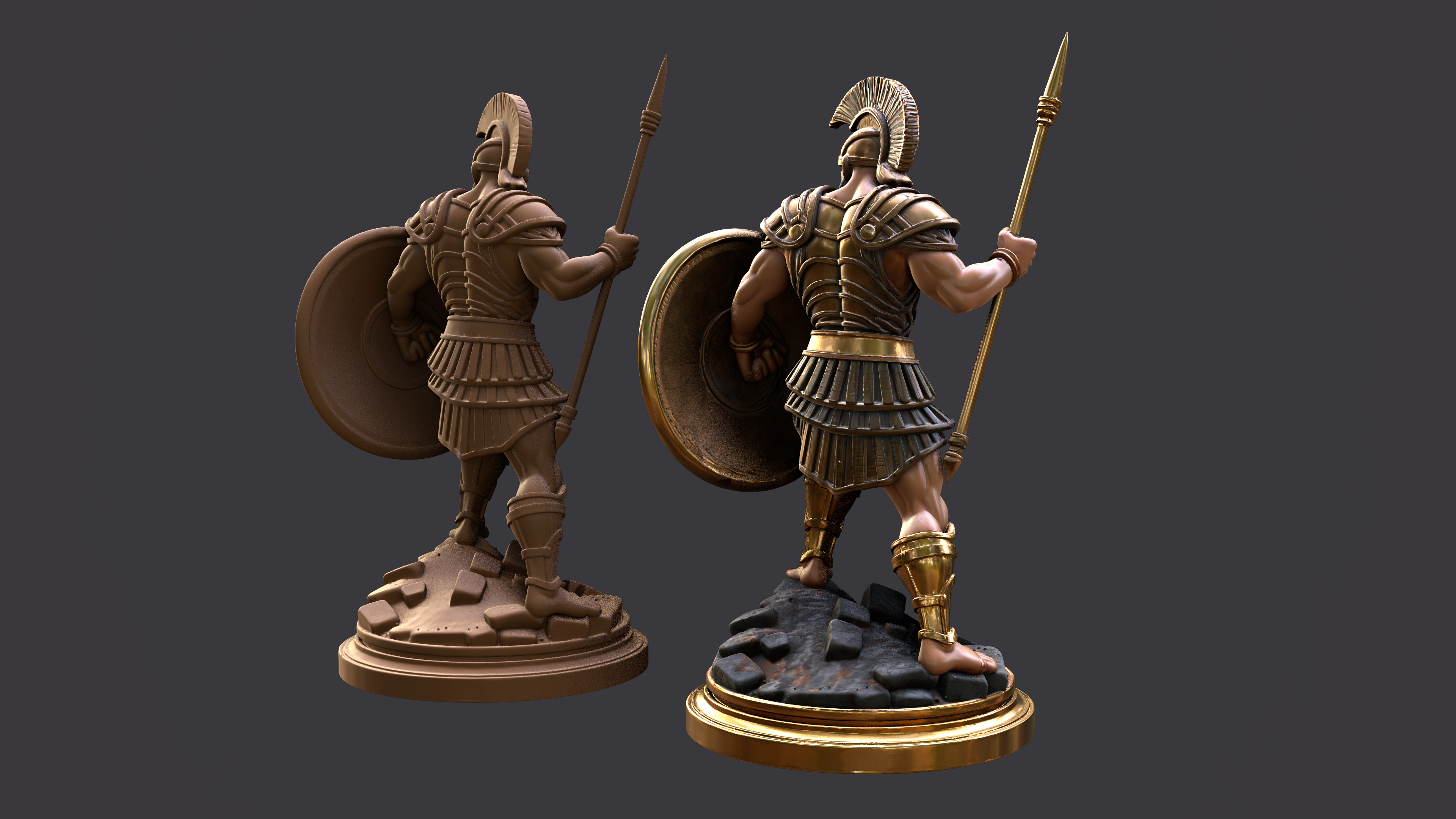 Mythic Spartan Champion  3D print model_4