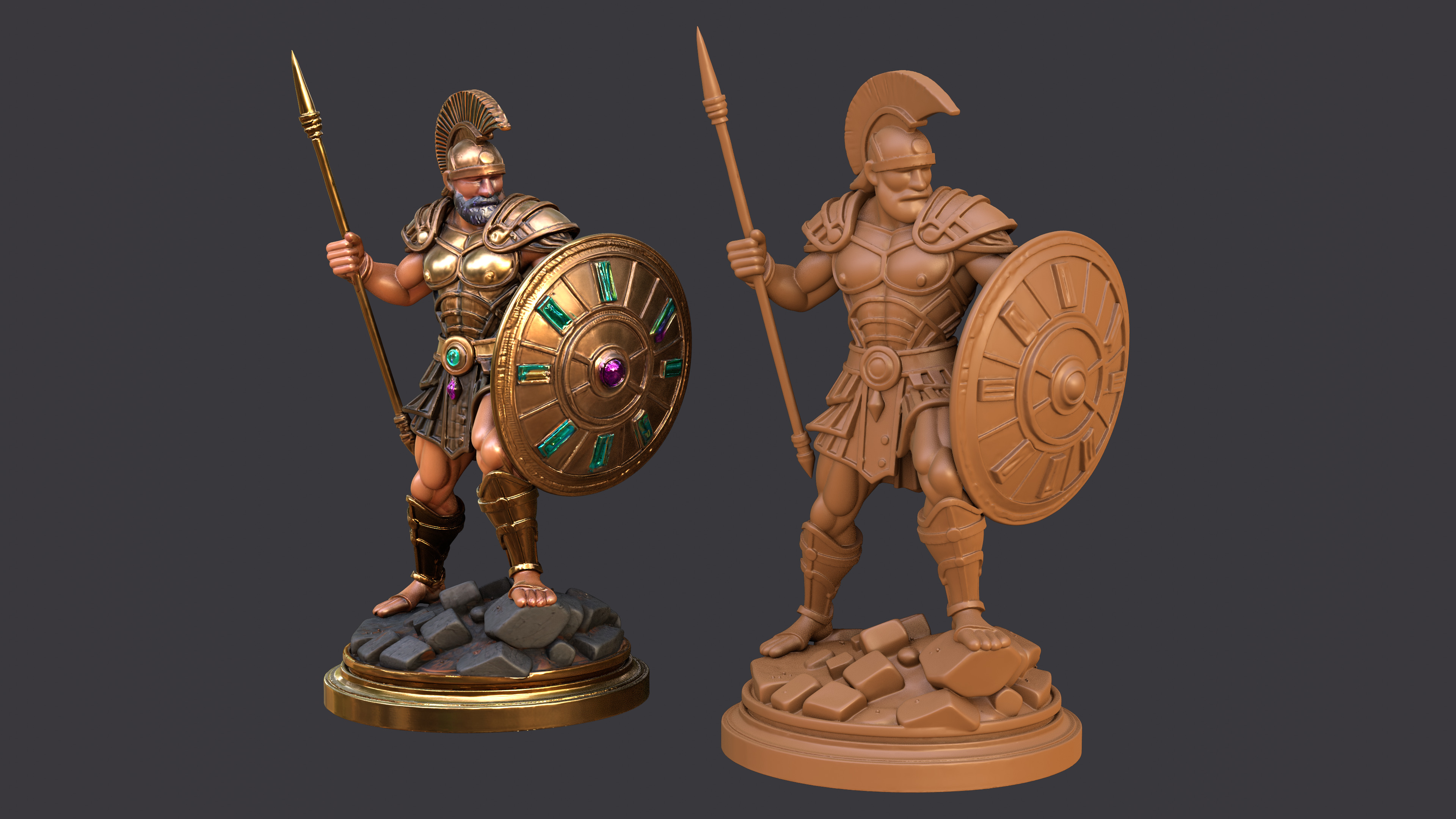Mythic Spartan Champion  3D print model_1