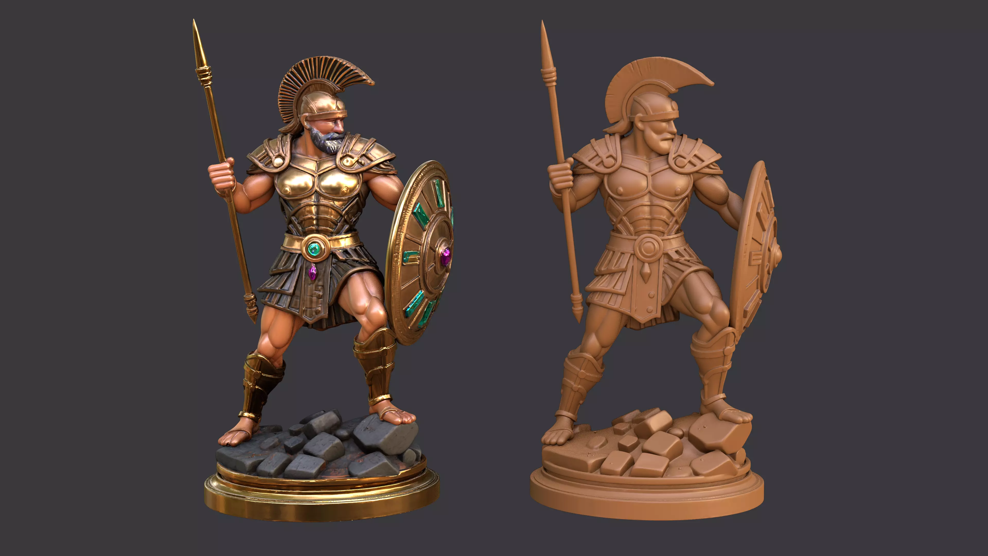 Mythic Spartan Champion  3D print model_0