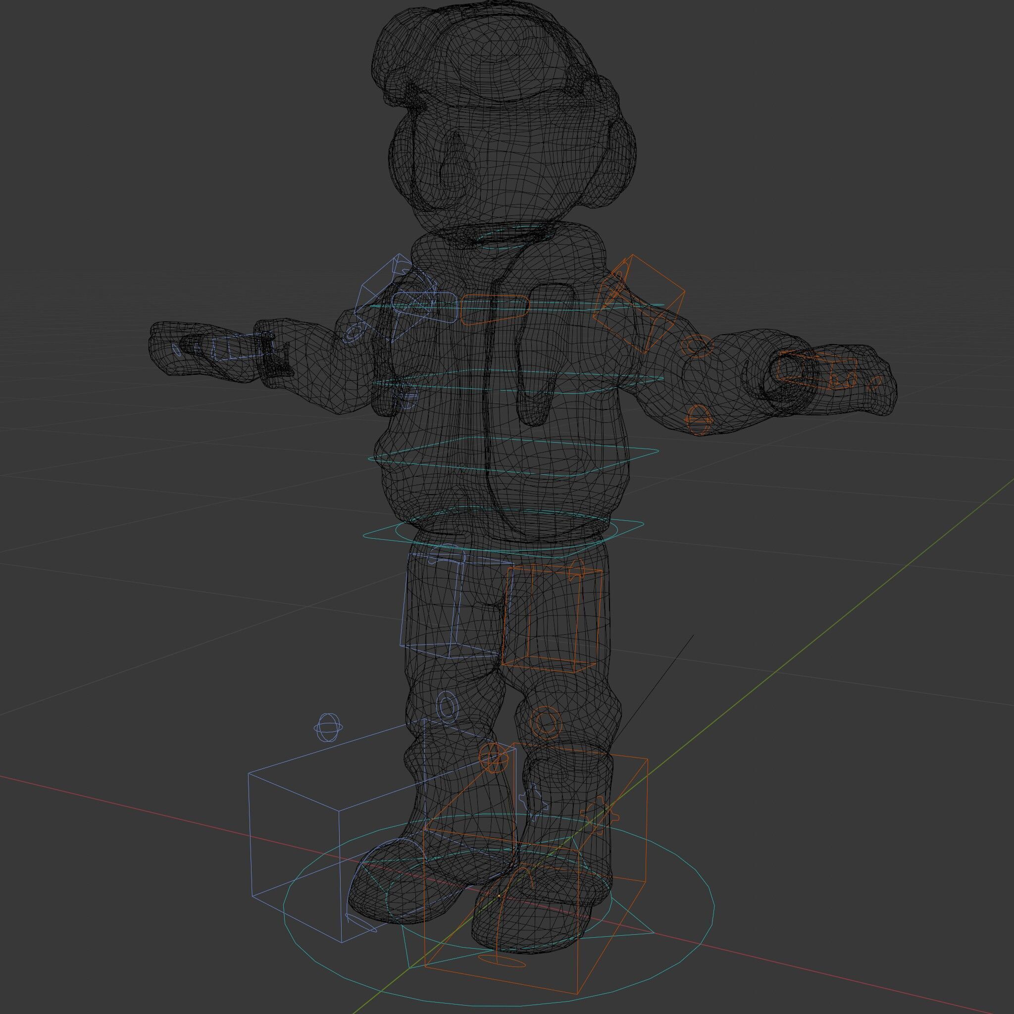 Adventurous Pilot Kid Character Rigged and Animated Low-poly 3D model_5