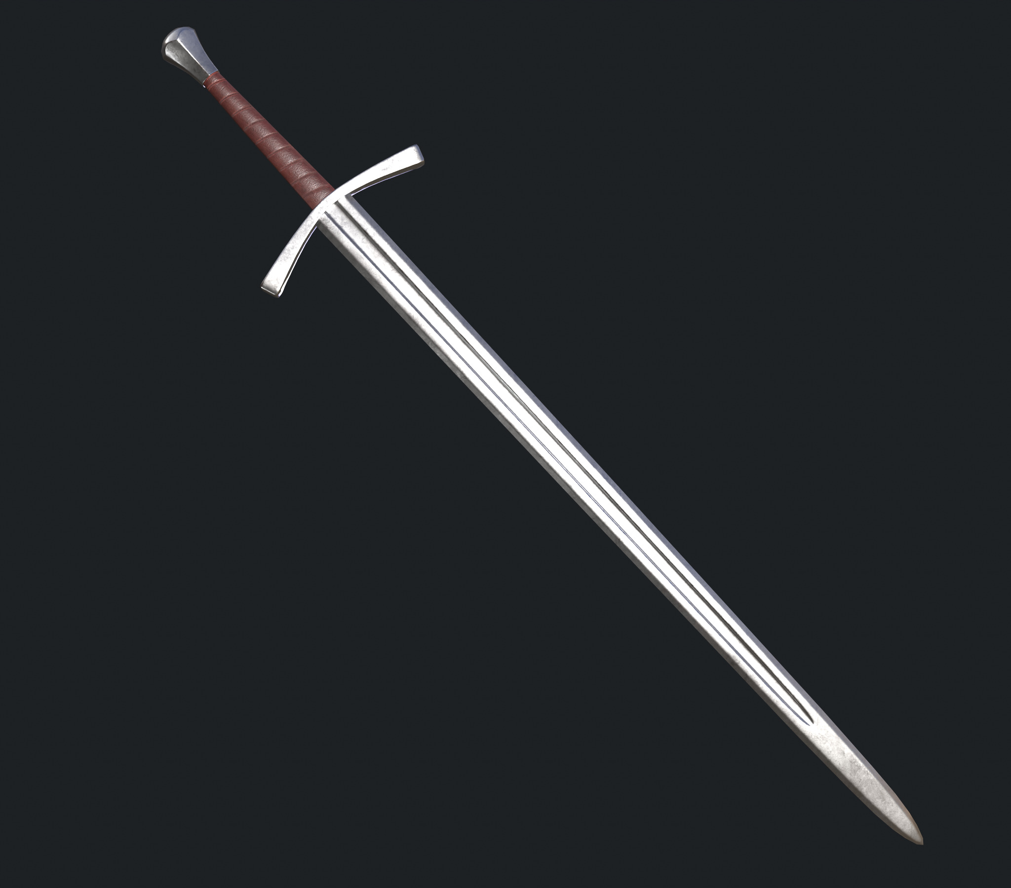 Sword asset Low-poly 3D model_10