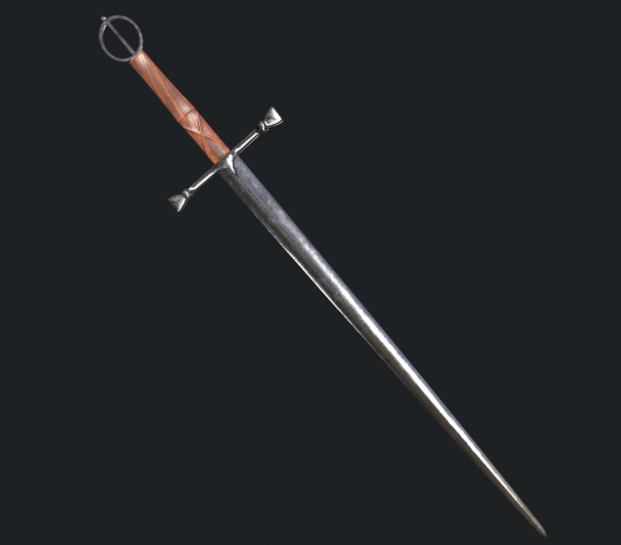 Sword asset Low-poly 3D model_7