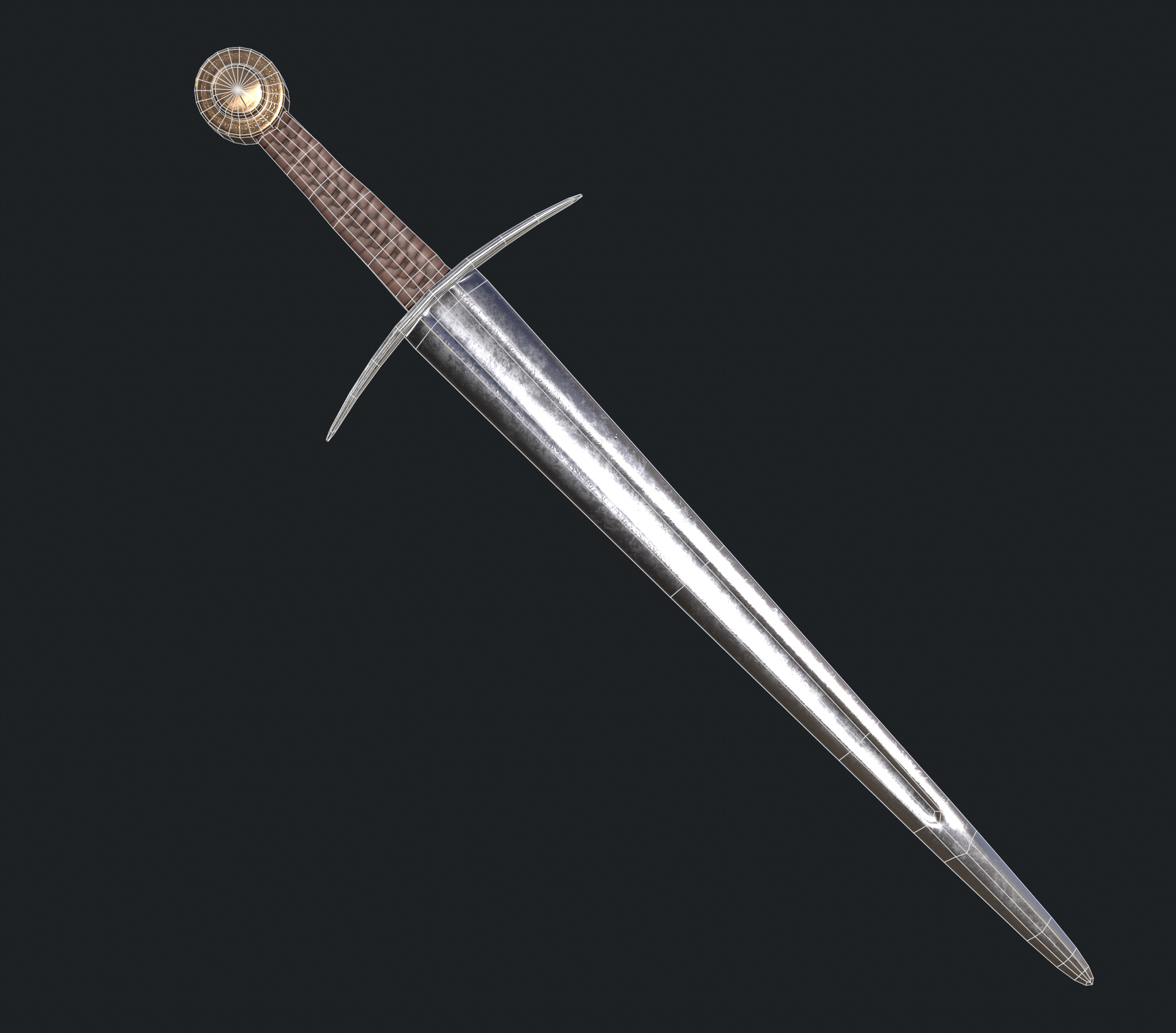 Sword asset Low-poly 3D model_2