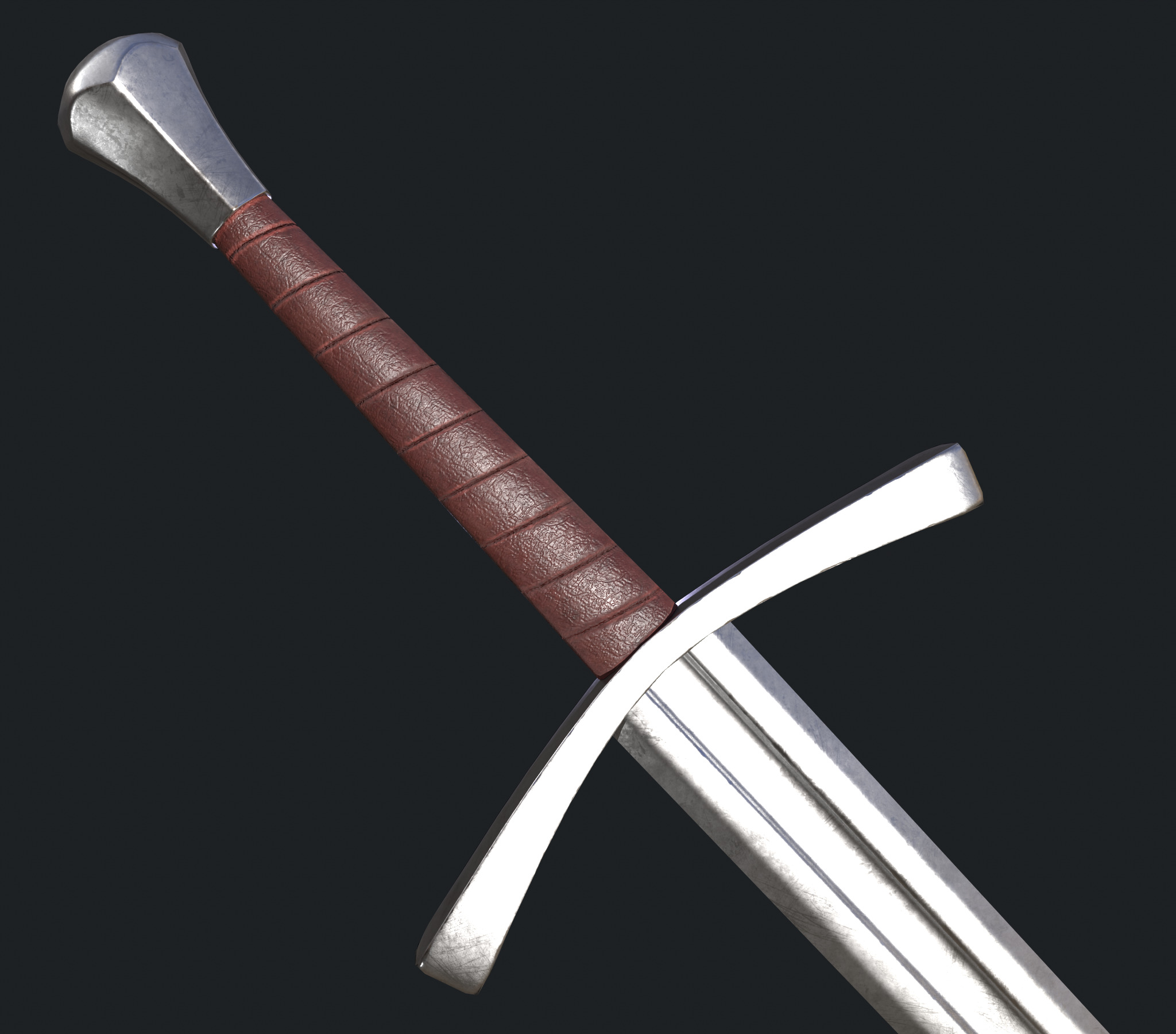Sword asset Low-poly 3D model_12