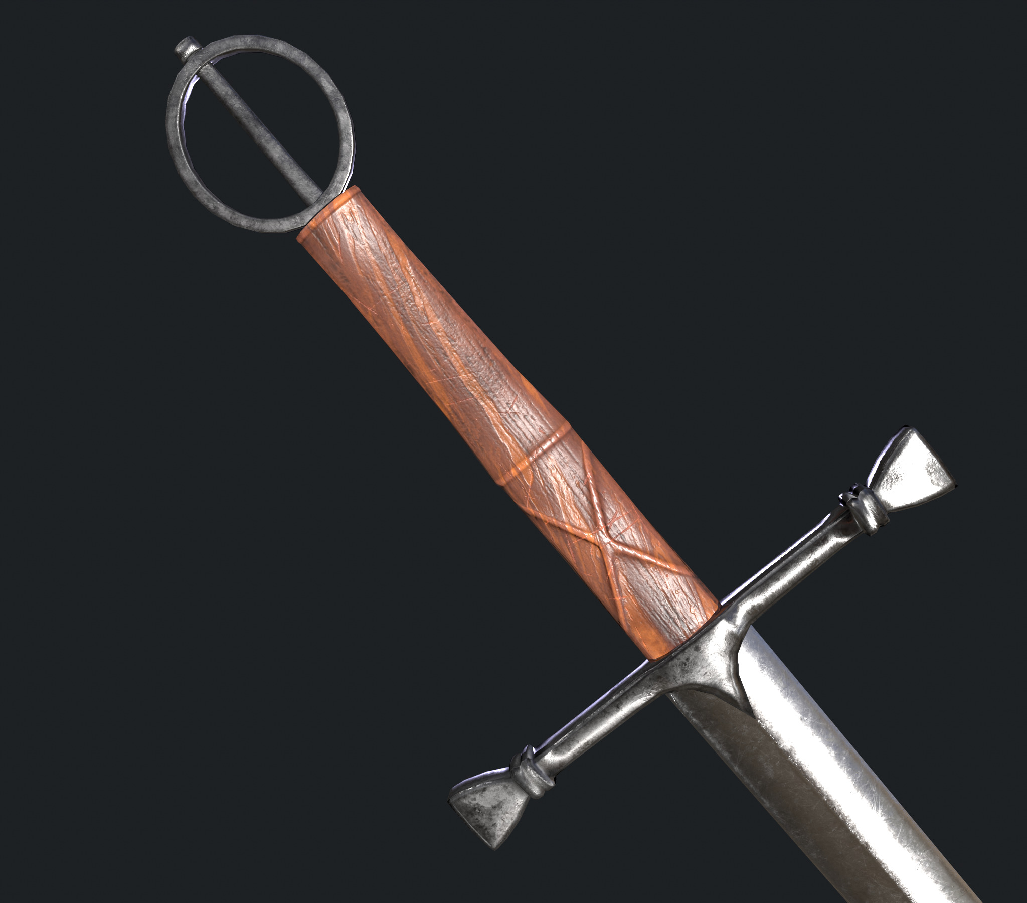 Sword asset Low-poly 3D model_9