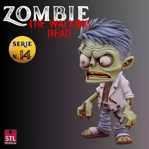 STL Chibi Zombie Inspired by The Walking Dead
