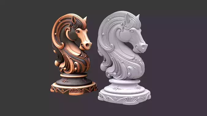 Baroque Horse Head Sculpture