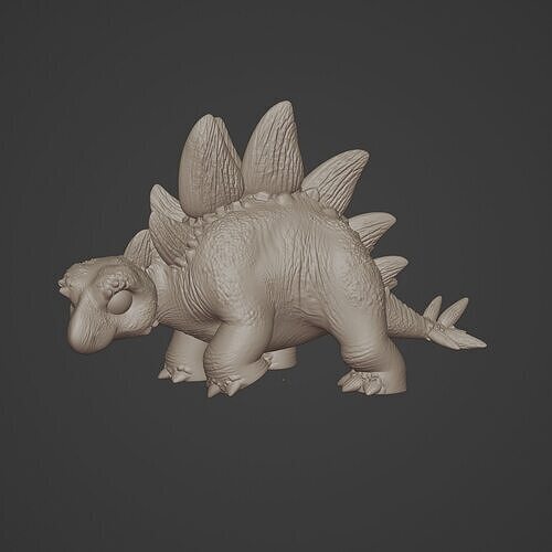 Cartoon Stegosaurus 3D print model