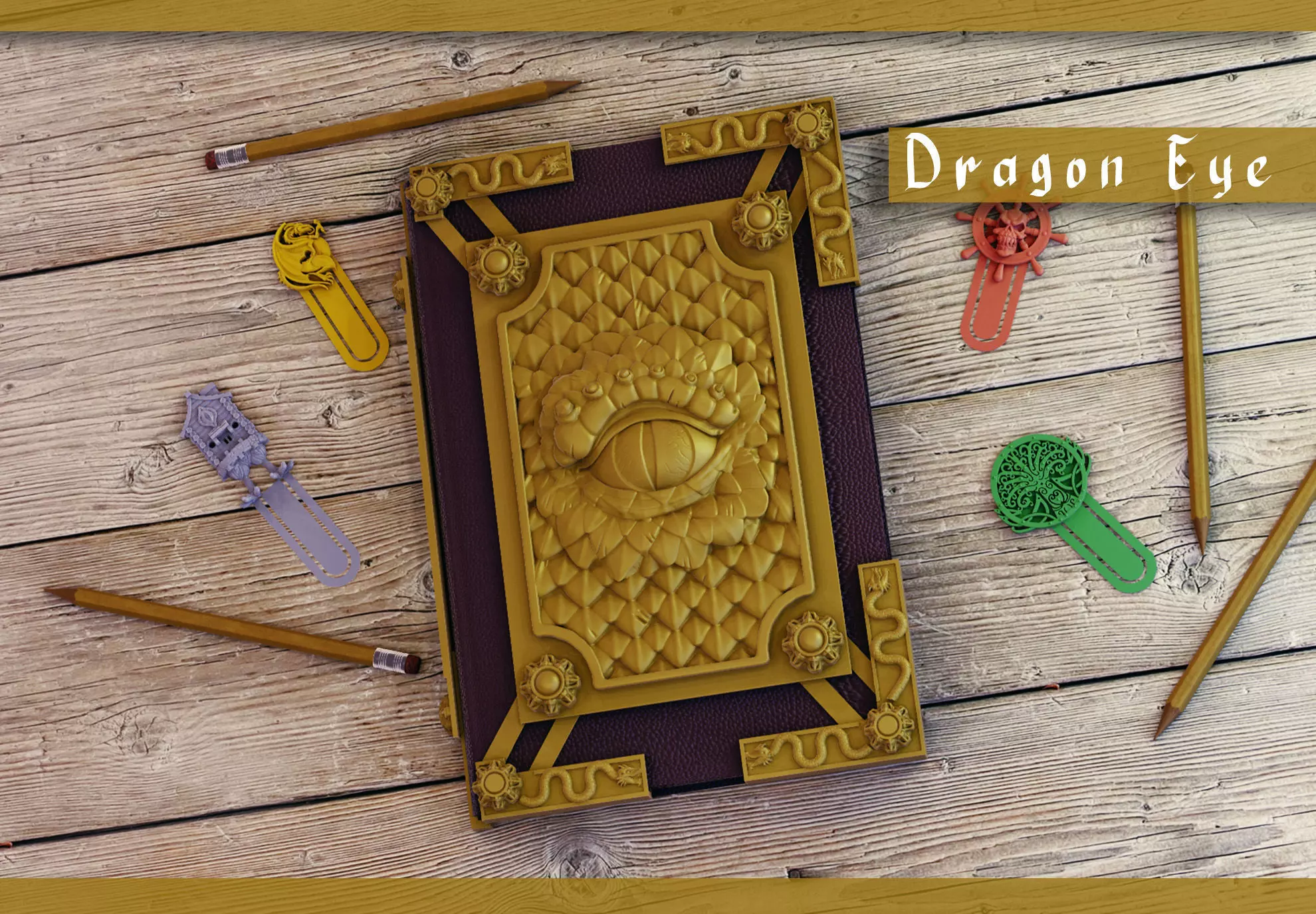 Dragon eye Book cover 3D print model