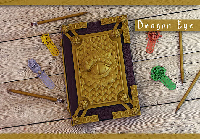 Dragon eye Book cover 3D print model