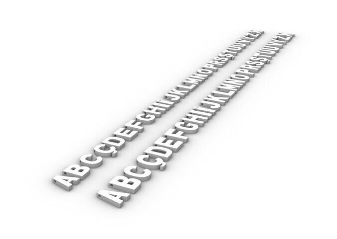 3D Alphabet Letter Charms 3D print model