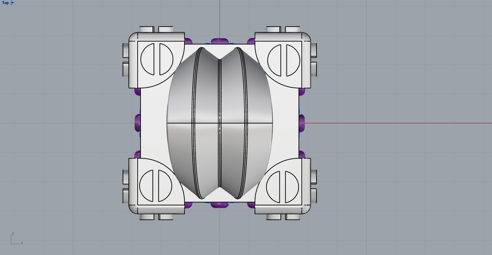 Cube with gems pendant model 1096 3D print model_5